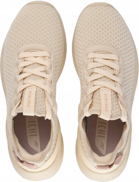Damskie buty sportowe 4F LOWF118 12S kremowy