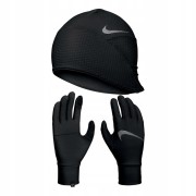 Zestaw do biegania Nike czapka + rękawiczki 0595.082 czarny
