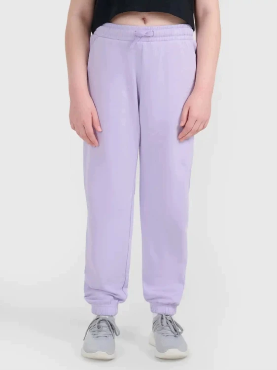Dziewczęcy dres 4F komplet bluza + spodnie fioletowy 51S 122 cm