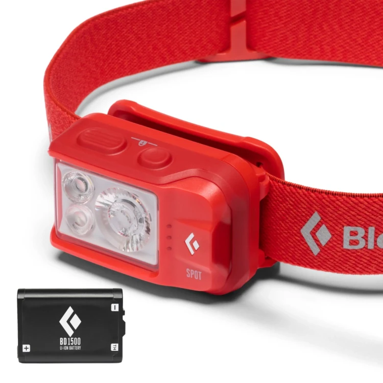 Latarka czołowa + akumulator Black Diamond Spot DFR BD620769 8001 Czołówka 450lm czerwony