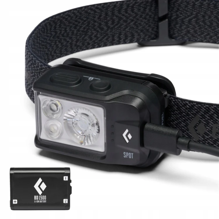 Latarka czołowa + akumulator Black Diamond Spot DFR BD620769 0002 Czołówka 450lm czarny