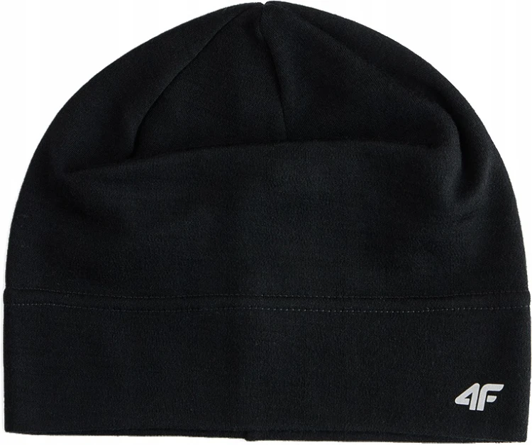 Czapka z wełny merino 4F FCAU169 czarny 20S