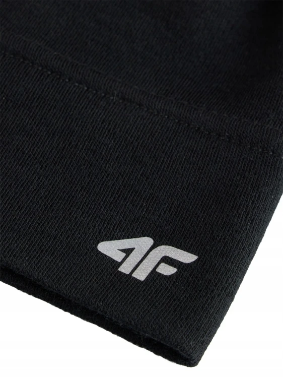 Czapka z wełny merino 4F FCAU169 czarny 20S