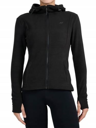 Damski polar 4F bluza polarowa z kapturem FLEF468 20S czarny