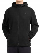 Męski polar z kapturem 4F bluza polarowa FLEM488 20S czarny