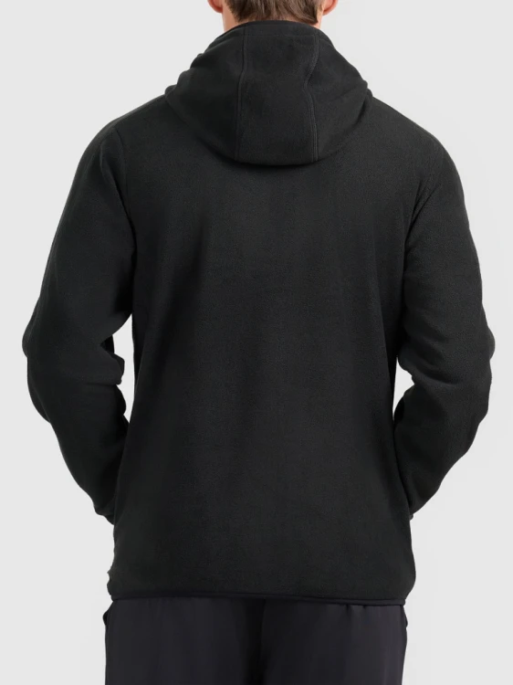 Męski polar z kapturem 4F bluza polarowa FLEM488 20S czarny