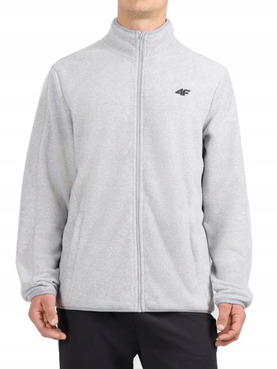Męski polar 4F bluza polarowa FLEM489 27M jasny szary