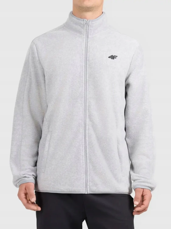 Męski polar 4F bluza polarowa FLEM489 27M jasny szary