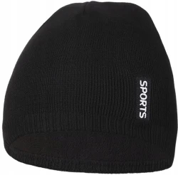 Czapka męska zimowa beanie klasyczna Moraj DCM1000-006 czarny