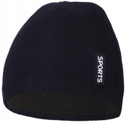 Czapka męska zimowa beanie klasyczna Moraj DCM1000-006 granatowy