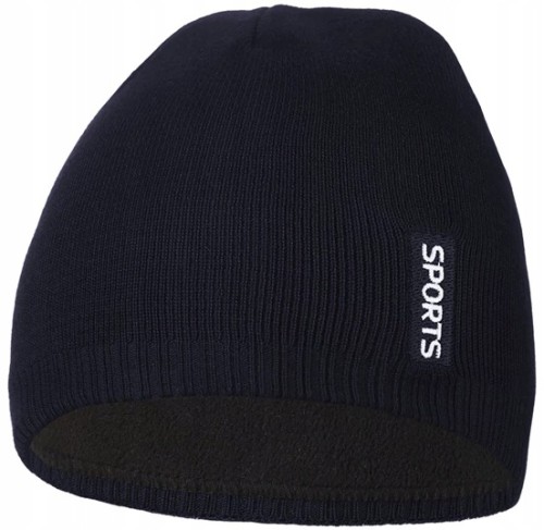 Czapka męska zimowa beanie klasyczna Moraj DCM1000-006 granatowy