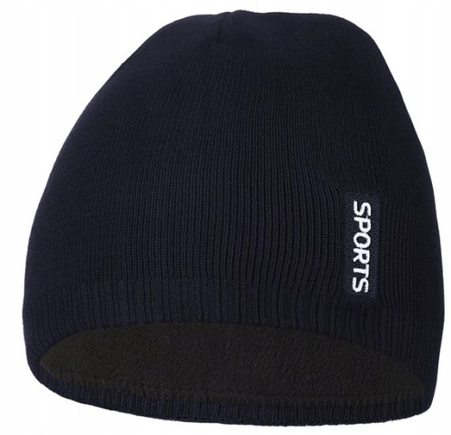 Czapka męska zimowa beanie klasyczna Moraj DCM1000-006 granatowy