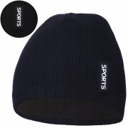 Czapka męska zimowa beanie klasyczna Moraj DCM1000-006 granatowy