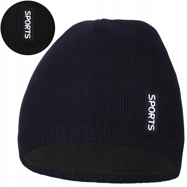 Czapka męska zimowa beanie klasyczna Moraj DCM1000-006 granatowy