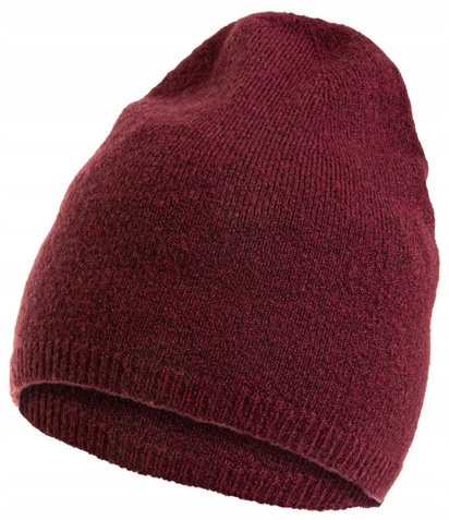 Czapka damska przejściowa z dodatkiem wełny Moraj DCZ1000-009 wine red