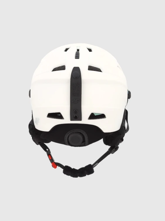 Kask narciarski 4F z szybą HELU131 11S  złamana biel