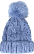 Czapka damska zimowa 4F z pomponem CAPF411 32S denim