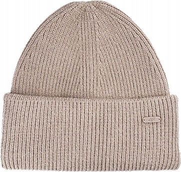 Czapka damska zimowa 4F CAPF447 82S jasny brąz