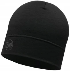 Cienka czapka Buff Merino Lightweight beanie 113013.999 czarny