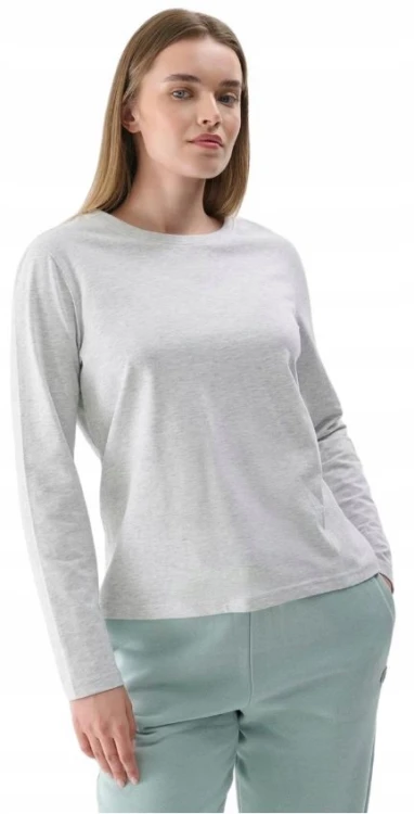 Bluzka longsleeve damska 4F LONF431 27M jasny szary