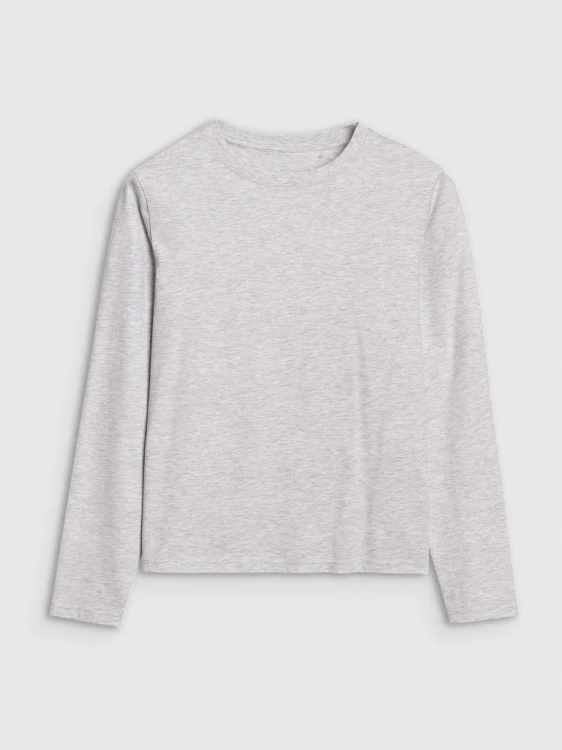 Bluzka longsleeve damska 4F LONF431 27M jasny szary