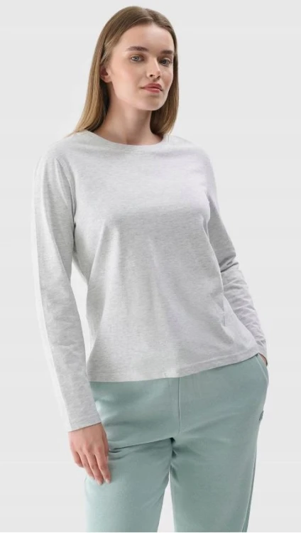 Bluzka longsleeve damska 4F LONF431 27M jasny szary