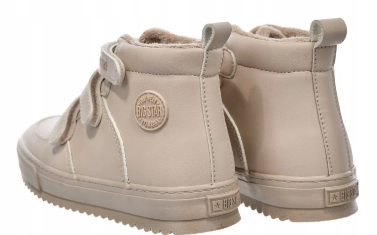 Dziecięcie buty ocieplane na rzepy Big Star SS374072 beżowy