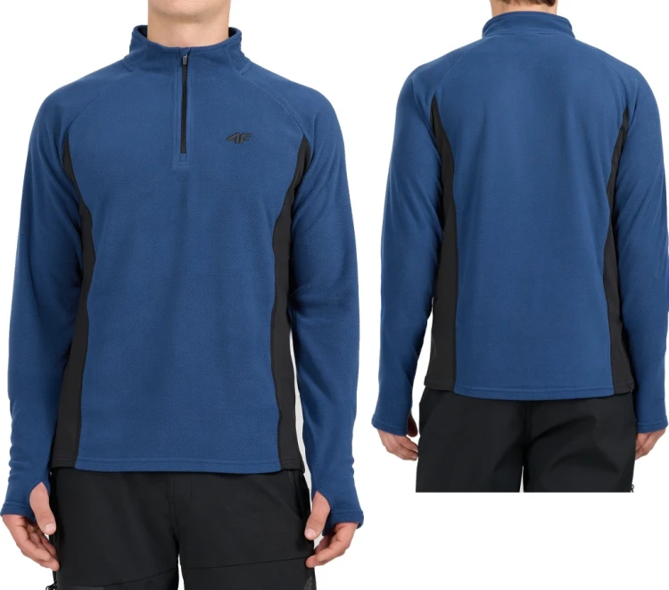 Męski polar 4F bluza polarowa FLEM093 32S denim