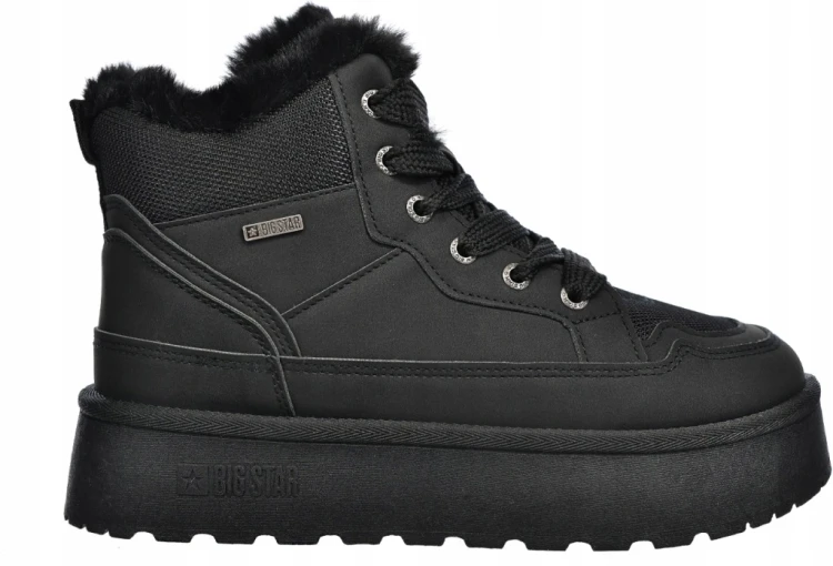 Damskie buty Big Star ocieplane UU274167 czarny