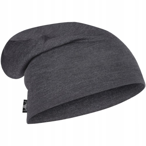 Ciepła czapka Buff MERINO HEAVYWEIGHT BEANIE 111170/937 szary