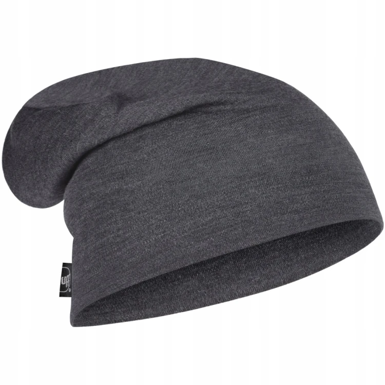 Ciepła czapka Buff MERINO HEAVYWEIGHT BEANIE 111170/937 szary