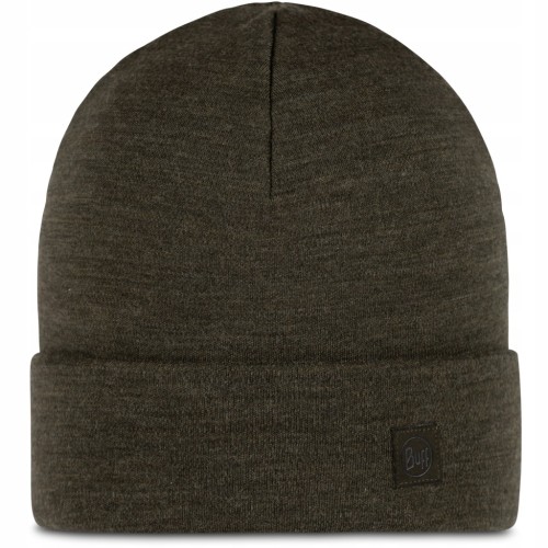 Ciepła czapka Buff MERINO HEAVYWEIGHT BEANIE 111170/843 khaki