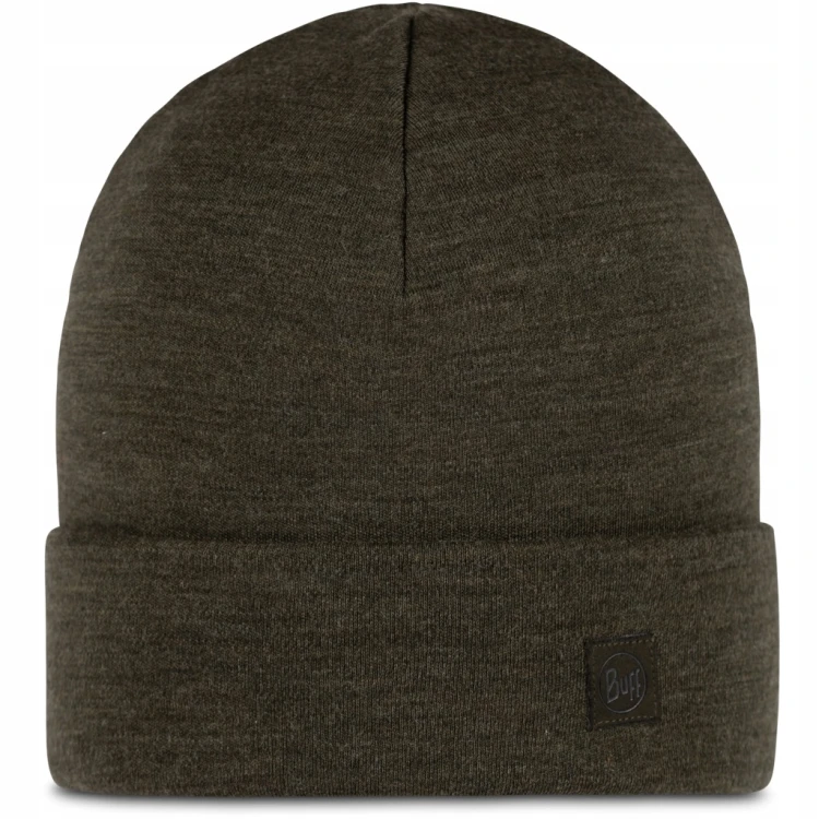 Ciepła czapka Buff MERINO HEAVYWEIGHT BEANIE 111170/843 khaki