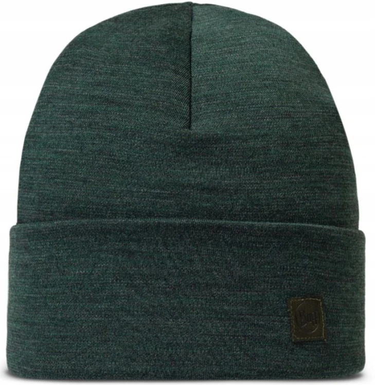 Ciepła czapka Buff MERINO HEAVYWEIGHT BEANIE 111170/809 zielony