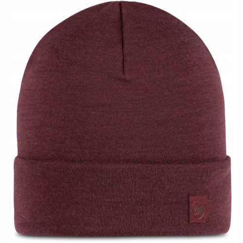 Ciepła czapka Buff MERINO HEAVYWEIGHT BEANIE 111170/653 bordowy
