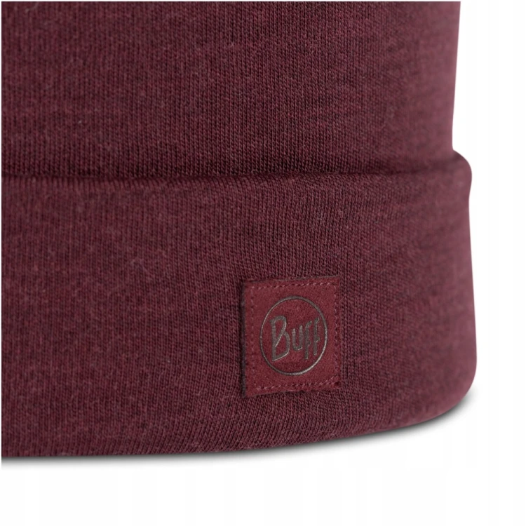 Ciepła czapka Buff MERINO HEAVYWEIGHT BEANIE 111170/653 bordowy