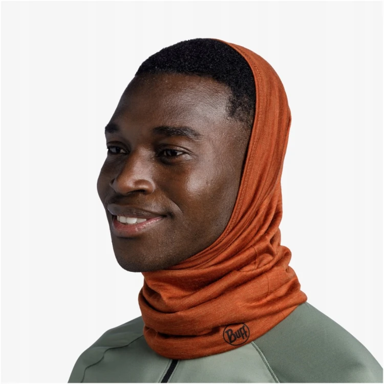 Komin bandana chusta BUFF Merino Lightweight 113010 330 pomarańczowy