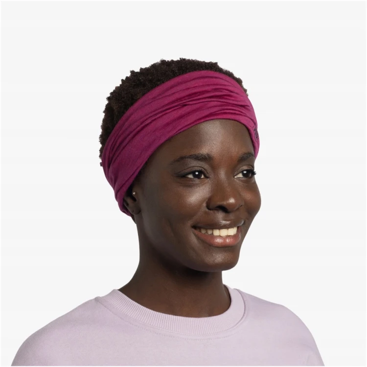 Komin bandana chusta BUFF Merino Lightweight 113010 535 fuksja