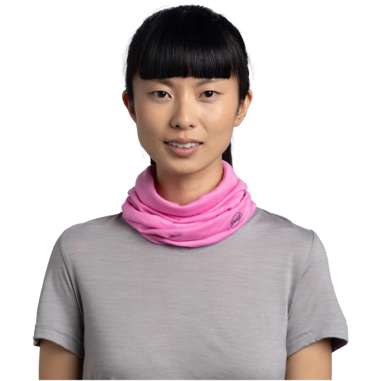 Komin bandana chusta BUFF Merino Lightweight 113010 568 różowy