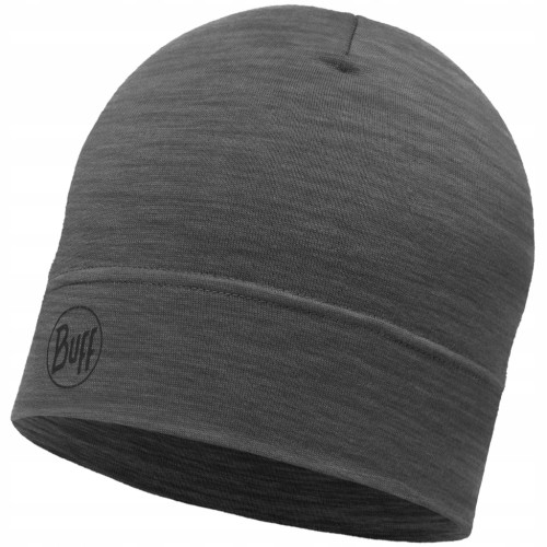 Cienka czapka Buff Merino Lightweight beanie 113013.937 szary