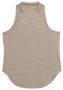 Damska koszulka bez ramion 4F H4Z22 TSDF016 beżowy 83S.jpg