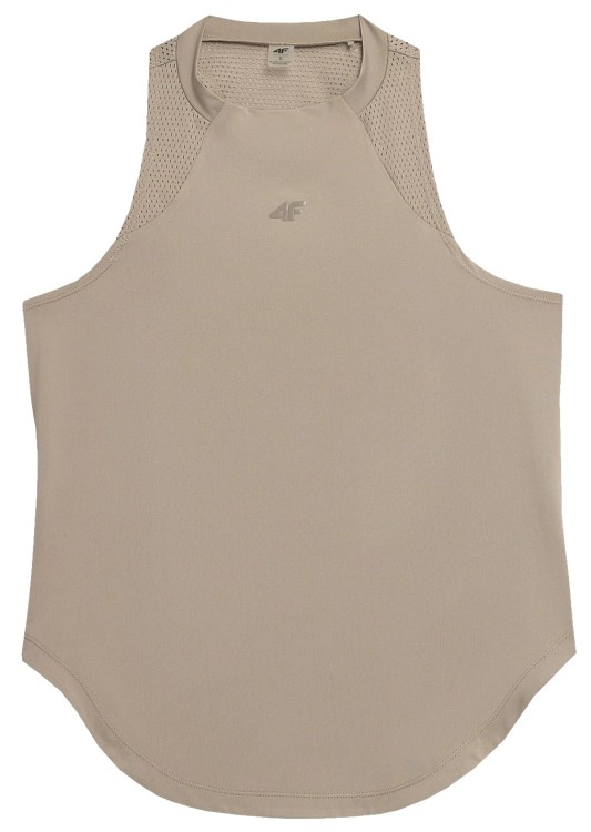 Damska koszulka bez ramion 4F H4Z22 TSDF016 beżowy 83S.jpg
