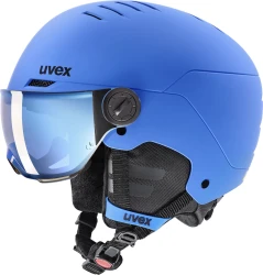 Juniorski kask narciarski Uvex ROCKET JR VISOR 56/6/263/20 niebieski